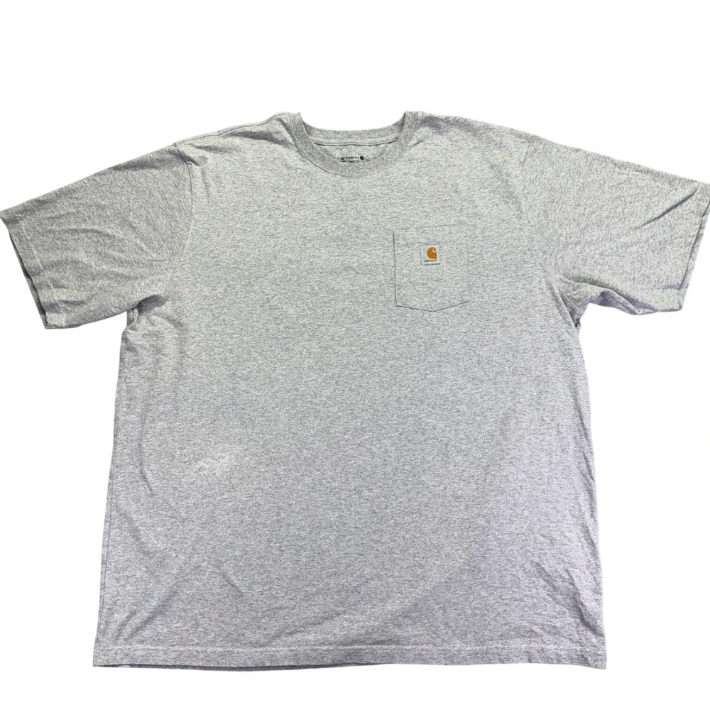 Carhartt Mens 3XL Tall Gray Loose Fit Work Pocket T Shirt Built To Serve - Picture 1 of 7